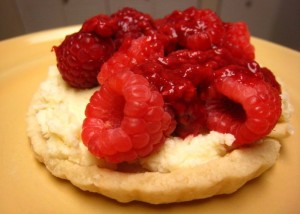 raspberry honey tartlet